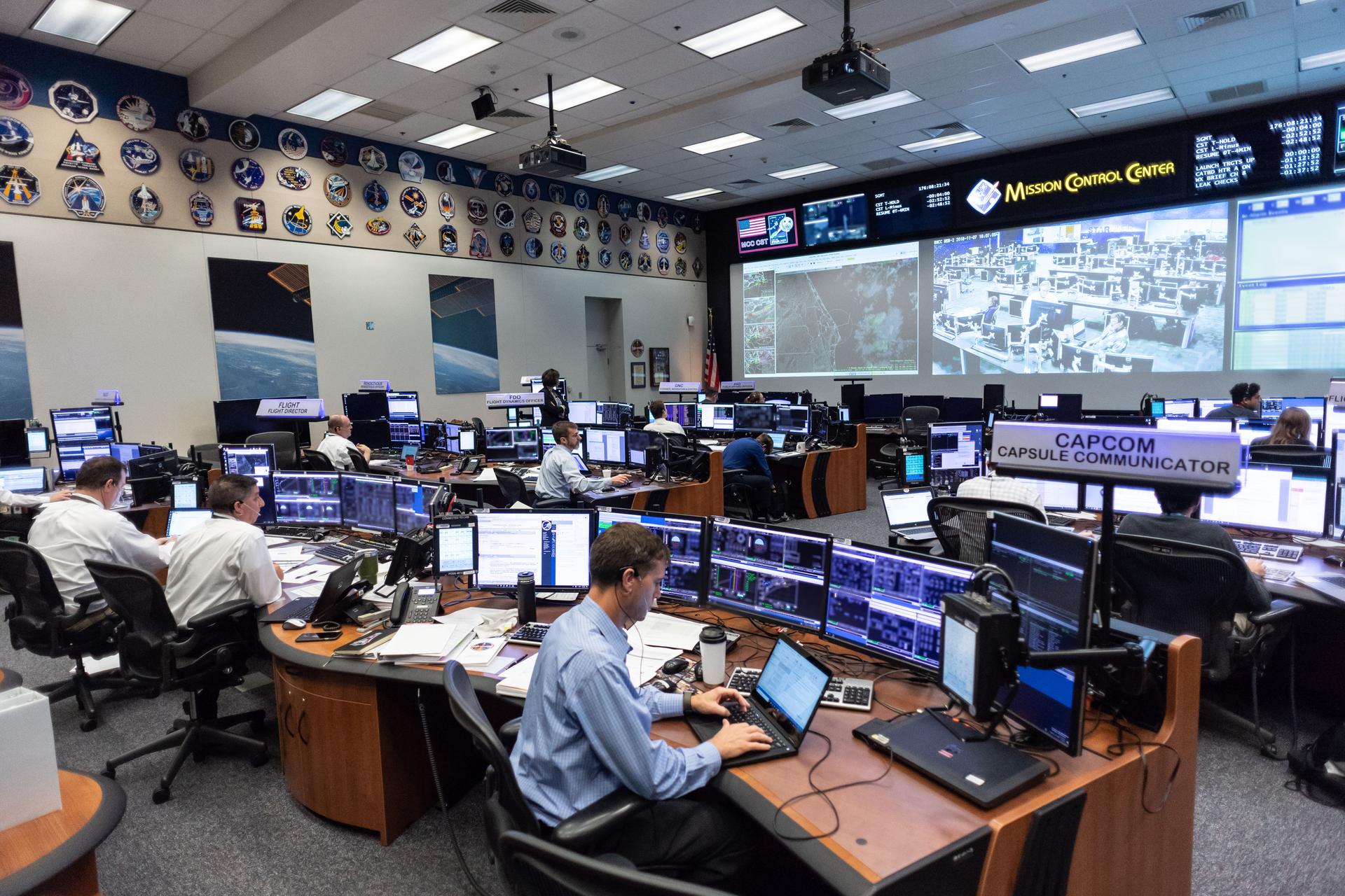 ISS Mission Control at JSC (credit: NASA)